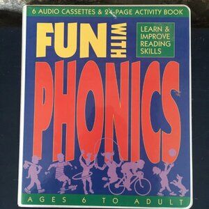 Fun With Phonics 6-Cassette & 24-Page English Learning Activity Book ESL Set